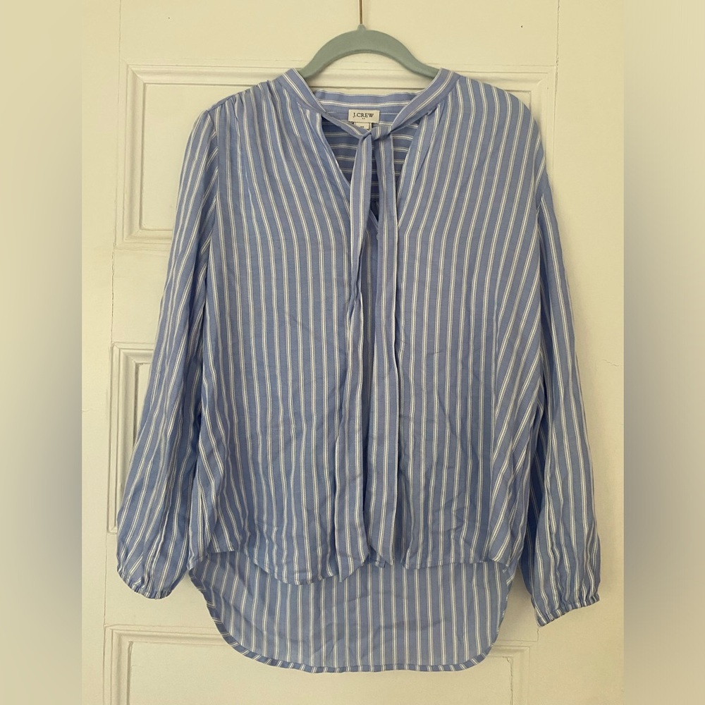 J Crew blue blouse